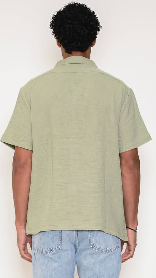 Chemise gaze de coton manches courtes homme – modèle Valandre – Edouard Riley's