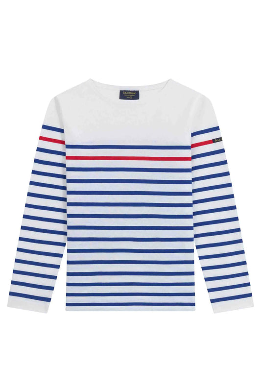Marinière  Blanche à rayure rouge
