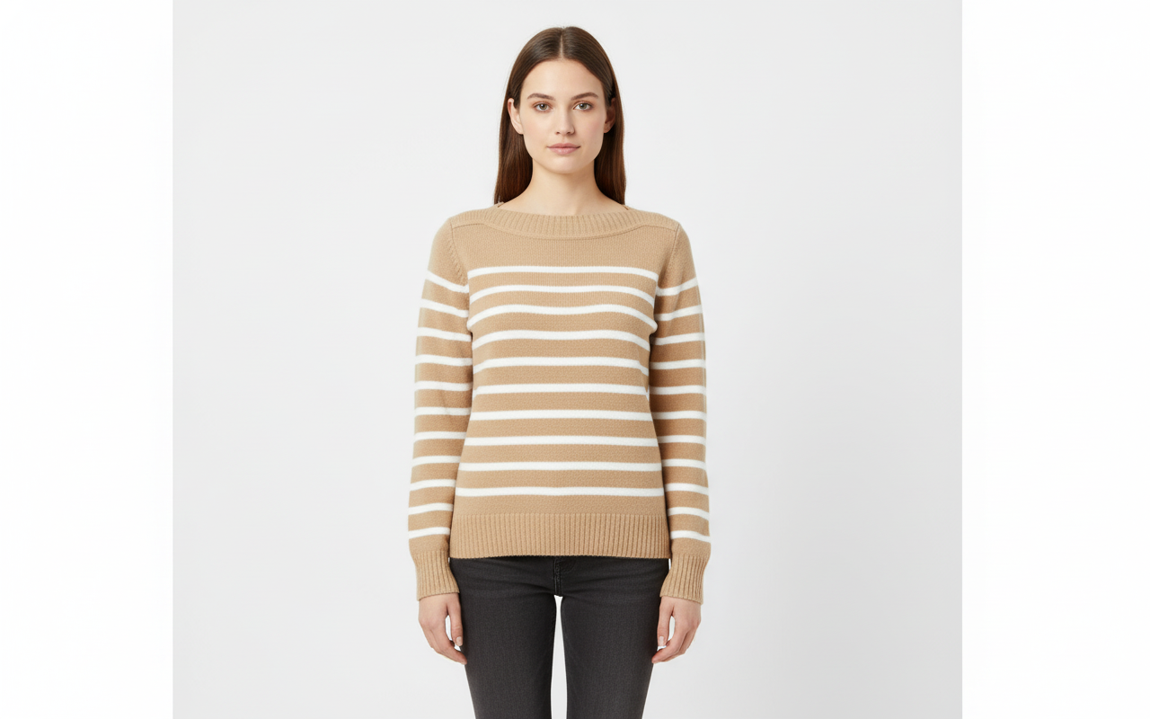 Pull marin coton col bateau femme – modèle Hali – Rue de la Marine