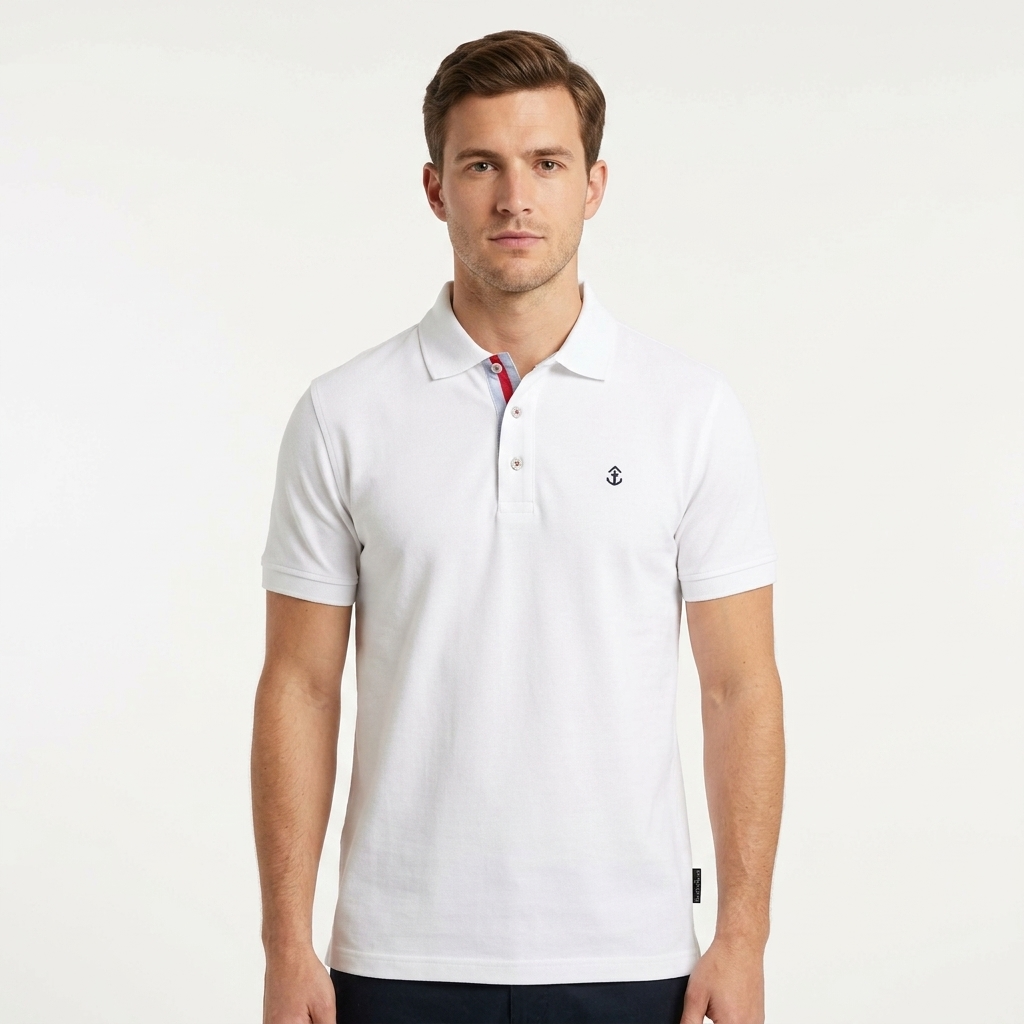 Polo manches courtes homme – modèle Ponant – Rue de la Marine
