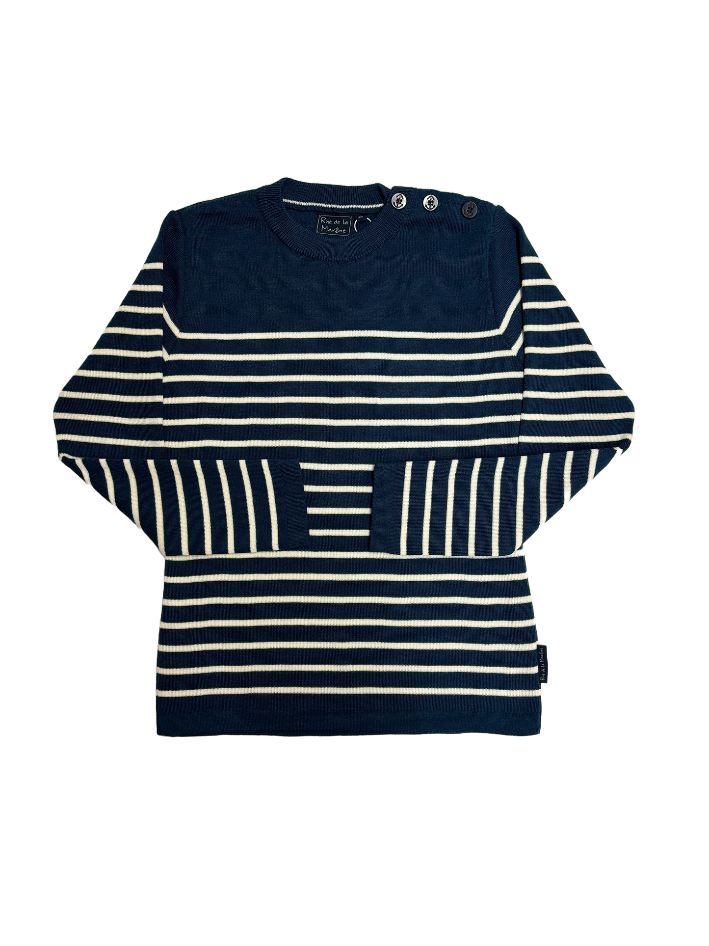 Pull marin laine de mérinos femme - Modèle Zephyr