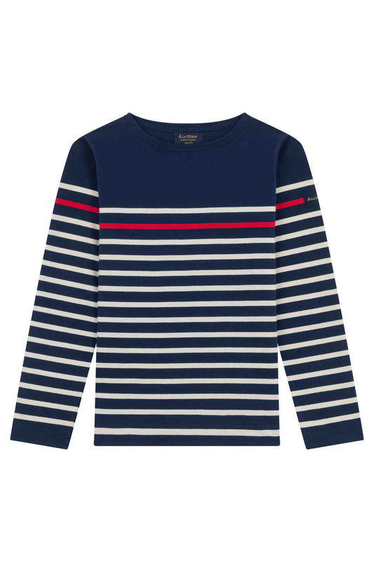 Marinière  Bleu marine à rayure rouge