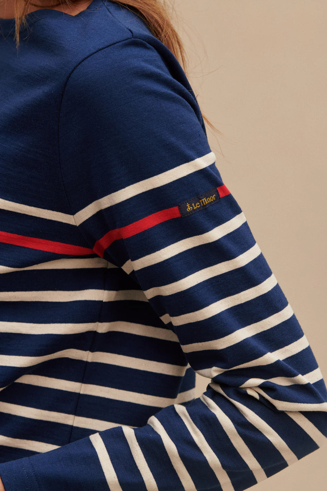 Marinière Bleu marine à rayure rouge