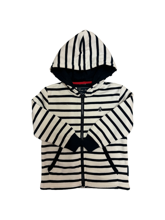 Gilet rayé (marin) zippé molletonné - Modèle Safran