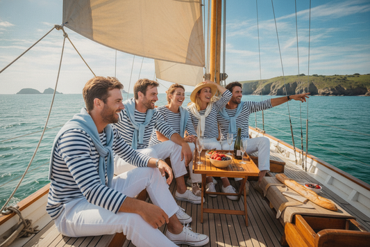 Tenue marine pour une sortie en bateau l'été
