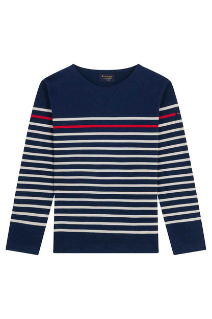 Marinière  Bleu marine à rayure rouge