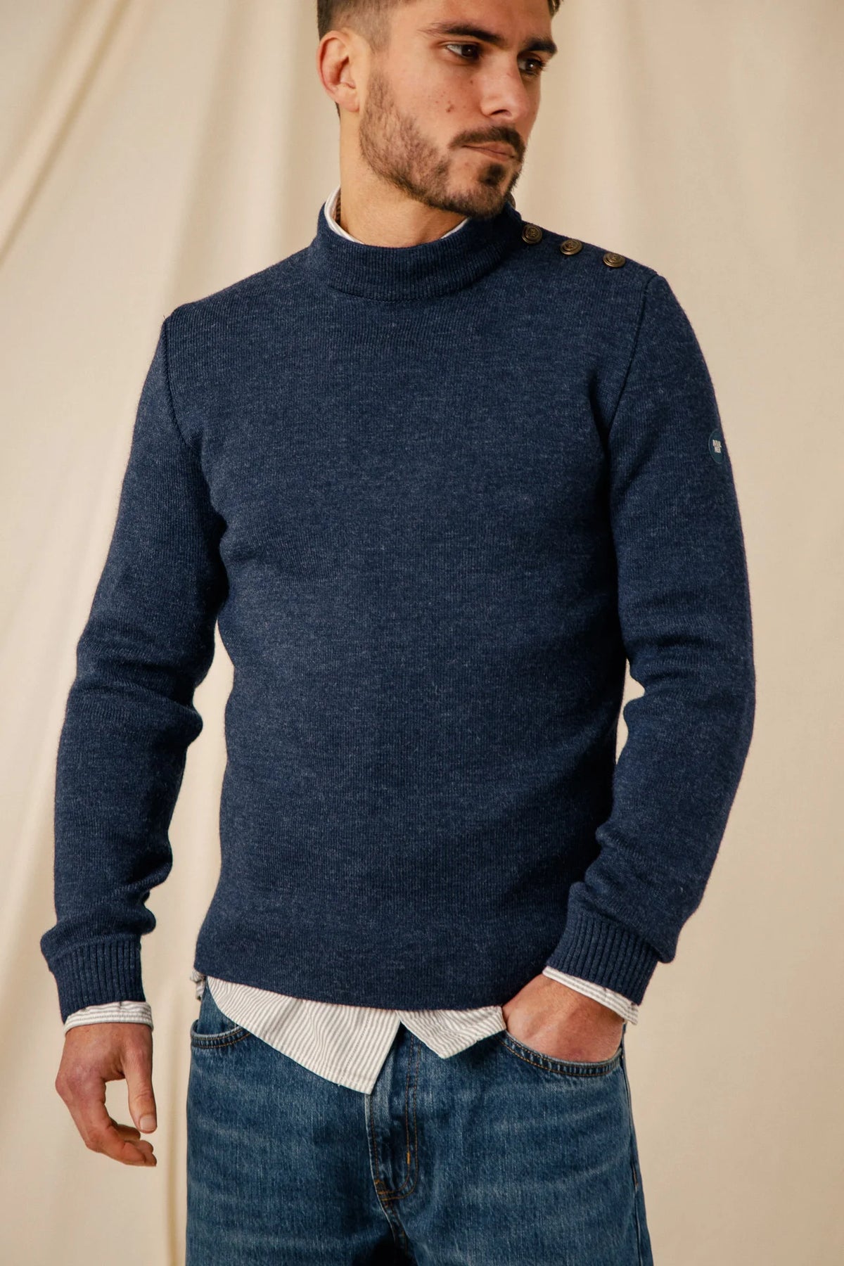 Pull marin laine vierge homme – Adrian – Royal Mer
