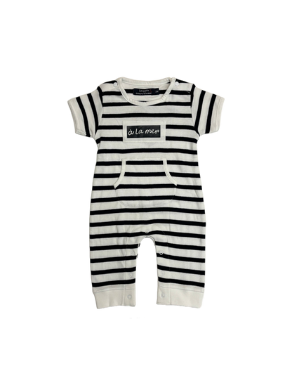 Grenouillère coton bébé – modèle Rochefort – Les Petits Coeurs à la Mer
