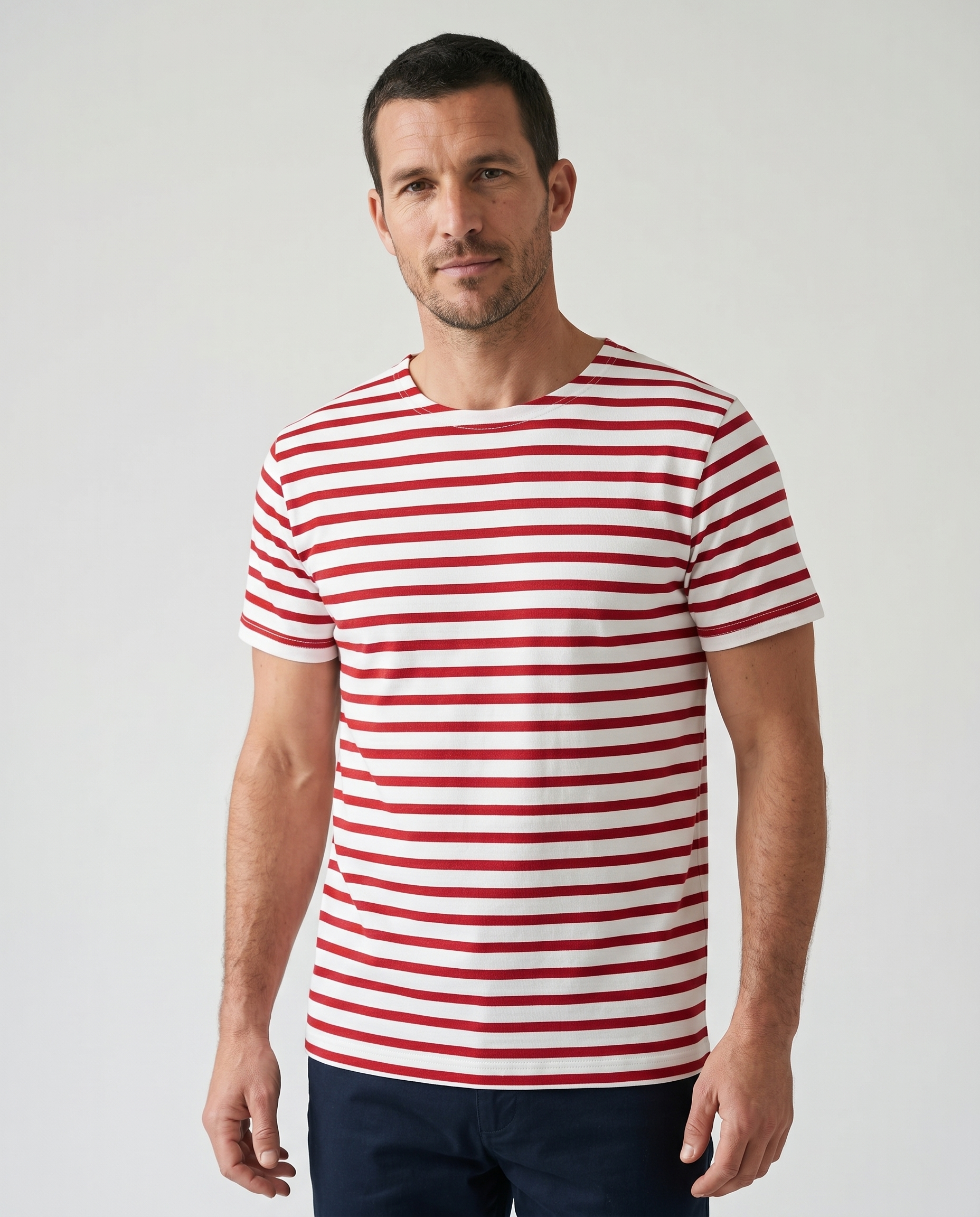 T-shirt marinière homme manches courtes – Rue de la Marine