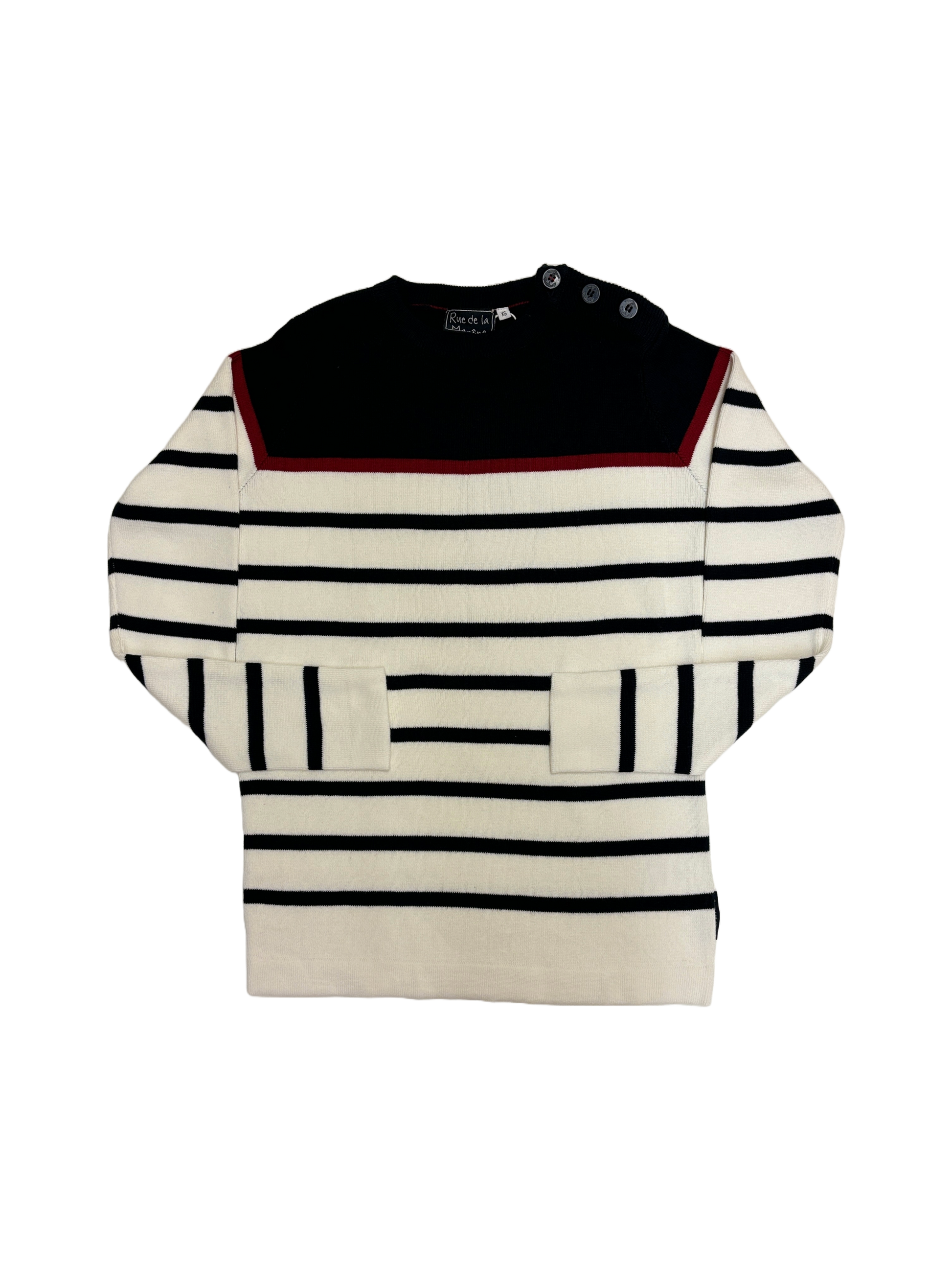 Pull marin coton femme – modèle Navigatrice – Rue de la Marine