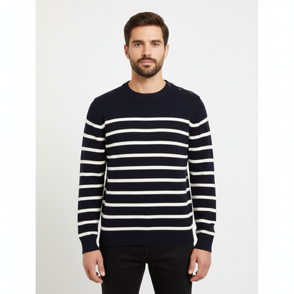 Pull marin coton homme - Modèle Navigateur