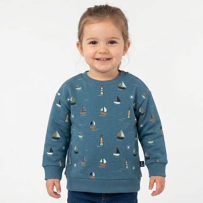Sweat imprimé marin enfant – modèle Fragosa – Les Petits Coeurs à la Mer