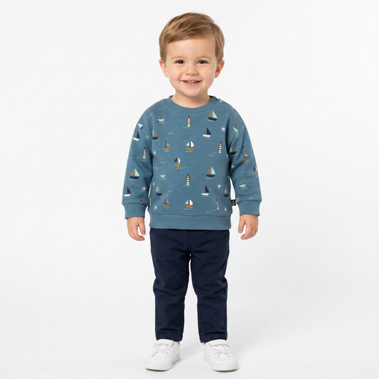 Sweat imprimé marin enfant – modèle Fragosa – Les Petits Coeurs à la Mer