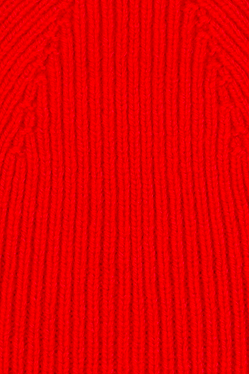 Écharpe La Hoguette Cezembre coloris corail - maille mérinos et cachemire