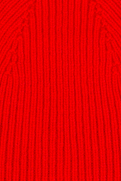 Écharpe La Hoguette Cezembre coloris corail - maille mérinos et cachemire