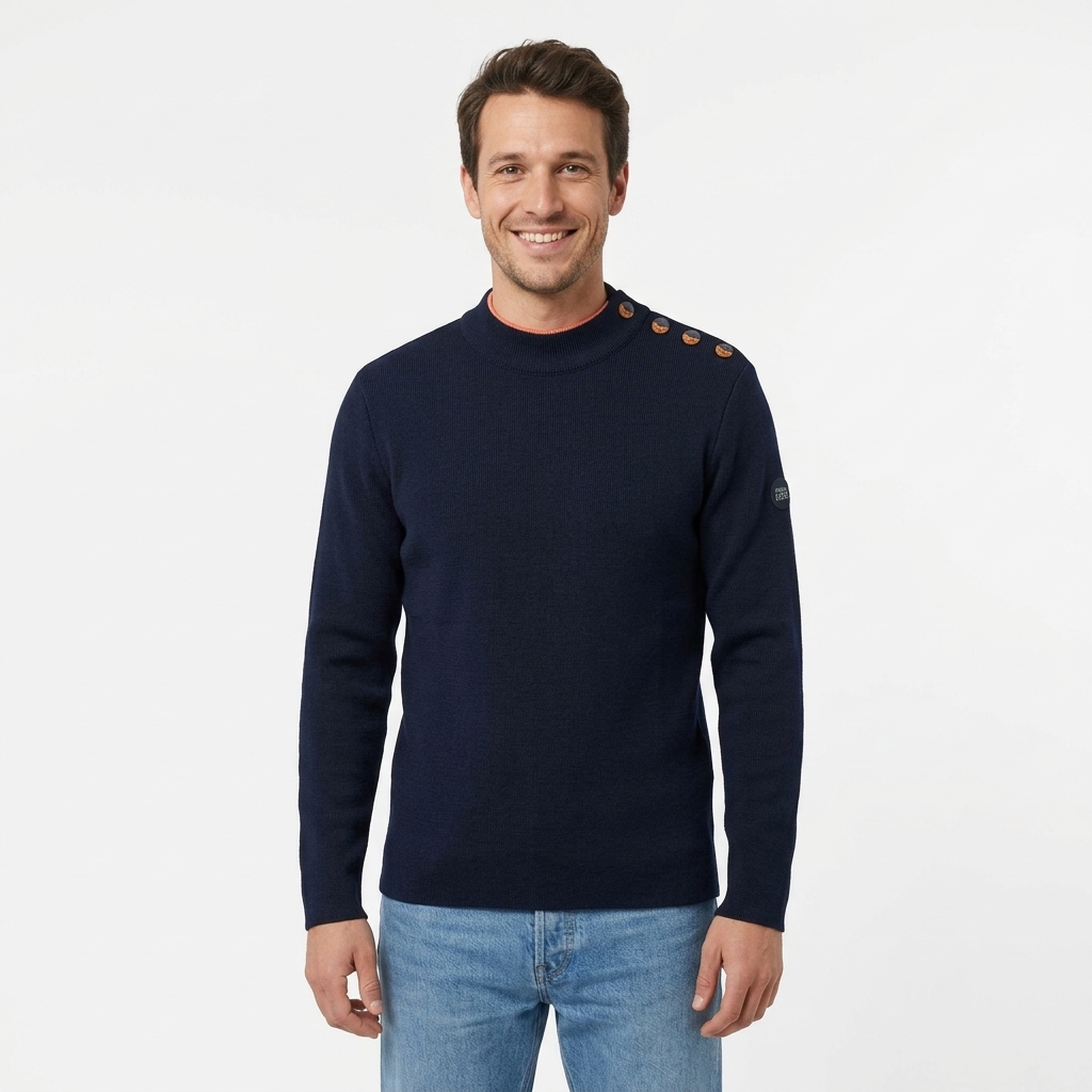 Pull marin laine mérinos homme – Marceau – Royal Mer
