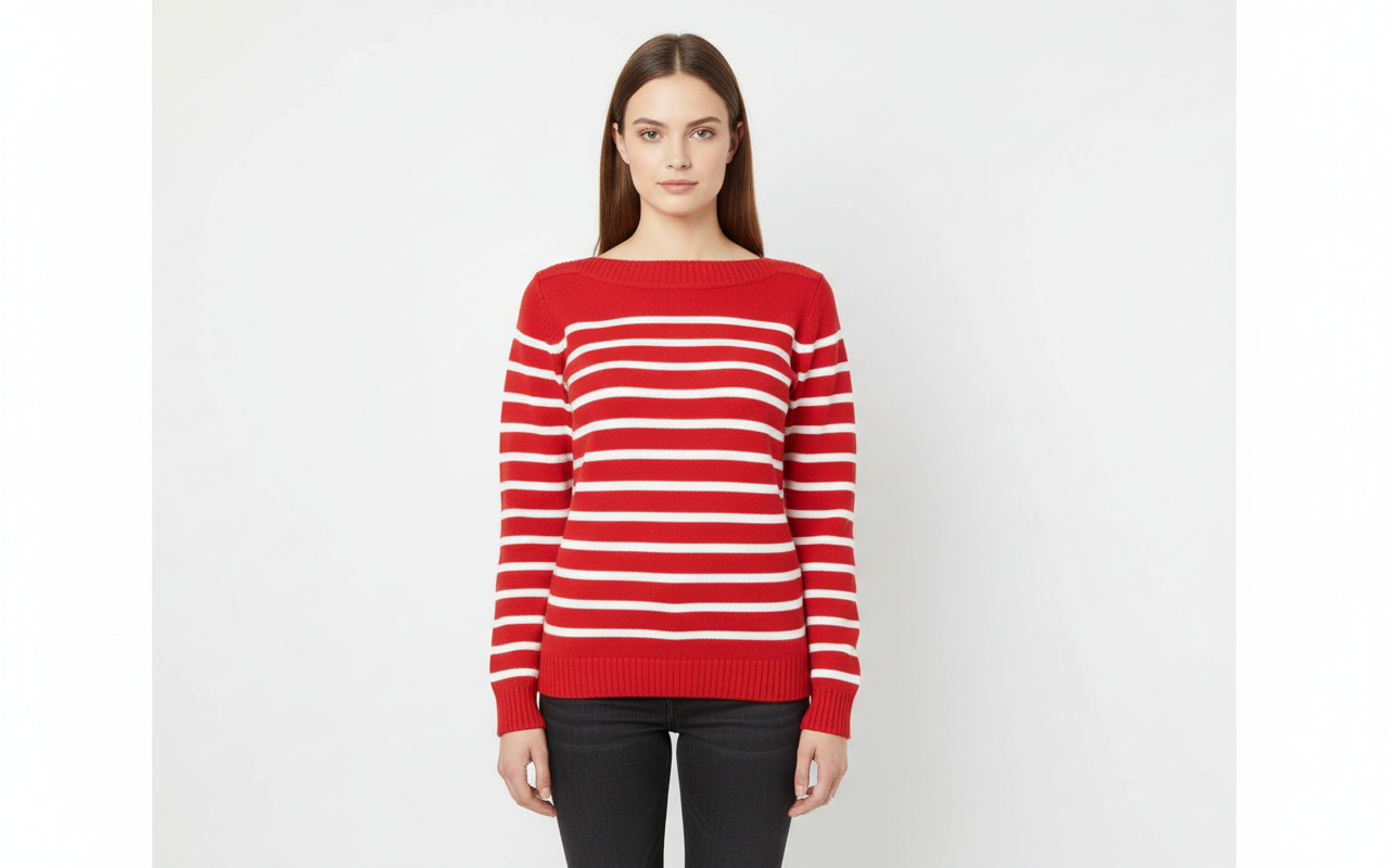 Pull marin coton col bateau femme – modèle Hali – Rue de la Marine