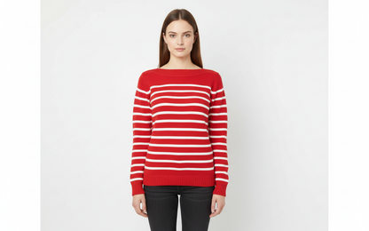 Pull marin coton col bateau femme – modèle Hali – Rue de la Marine