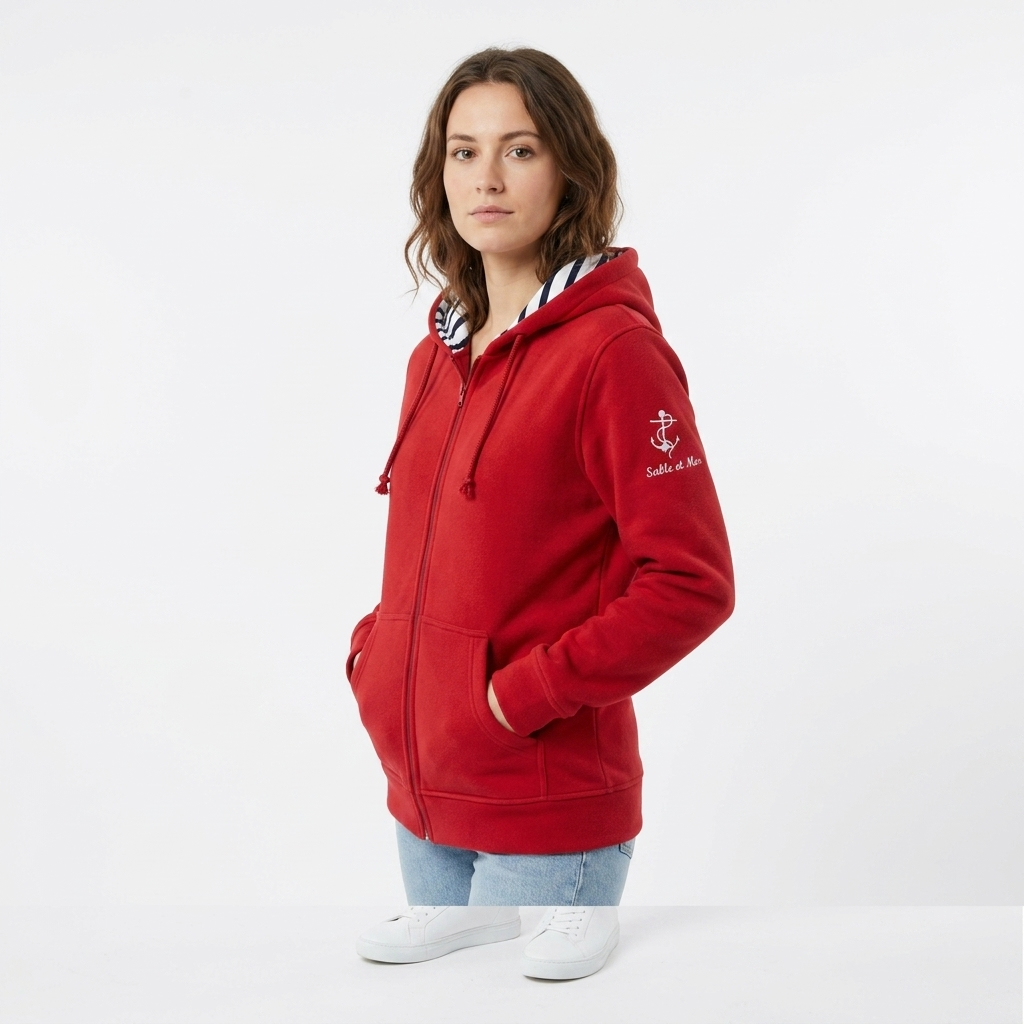 Veste polaire mixte – modèle Saint-Malo – Sable et Mer