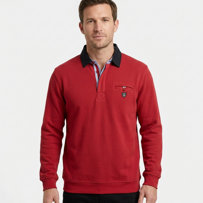 Polo coton manches longue homme – Yacht Collection