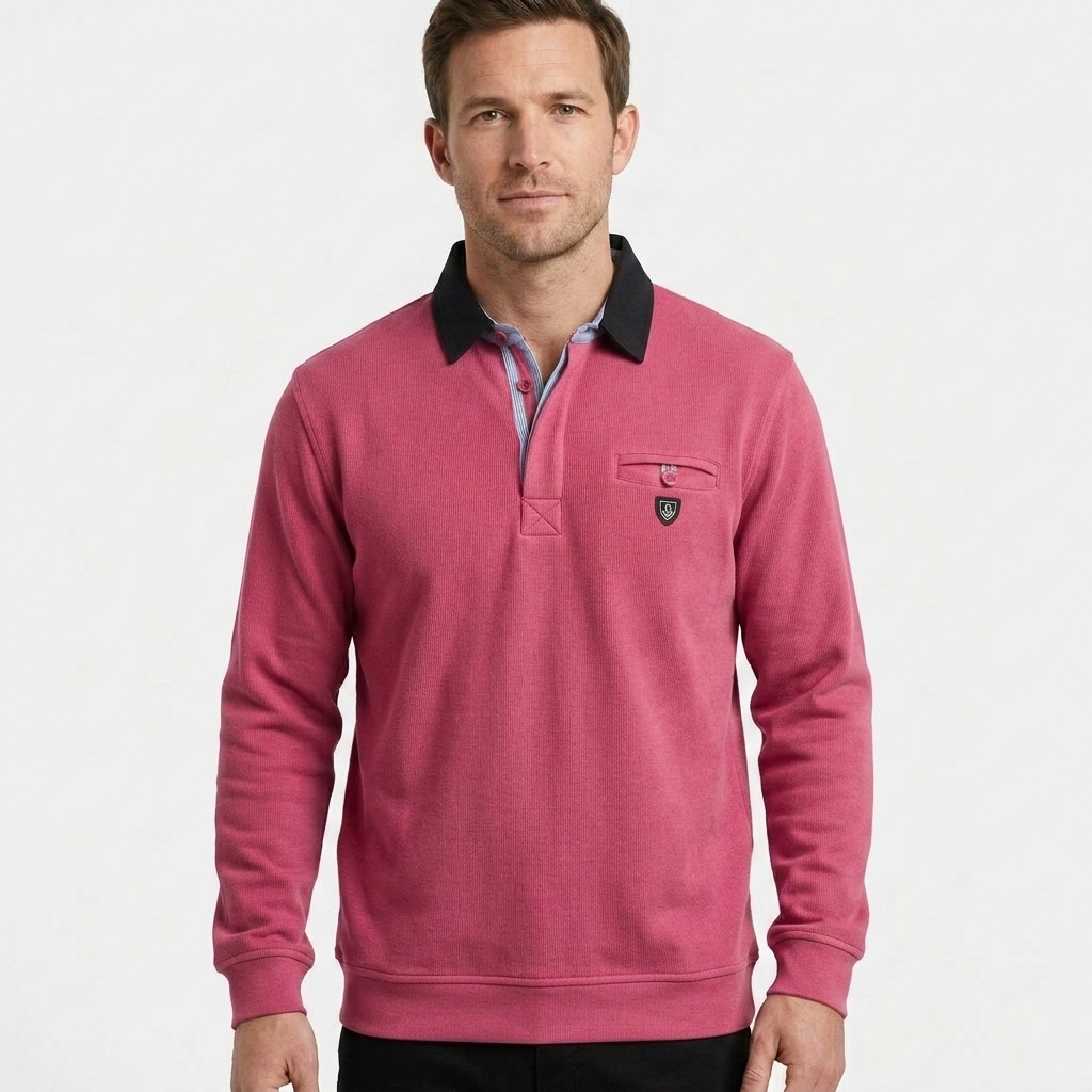 Polo coton manches longue homme – Yacht Collection