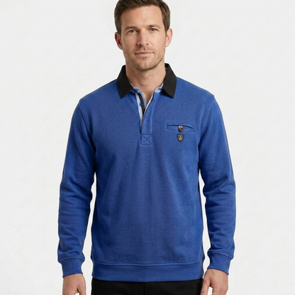 Polo coton manches longue homme – Yacht Collection