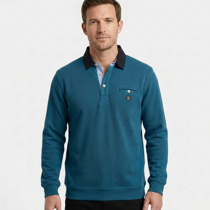 Polo coton manches longue homme – Yacht Collection