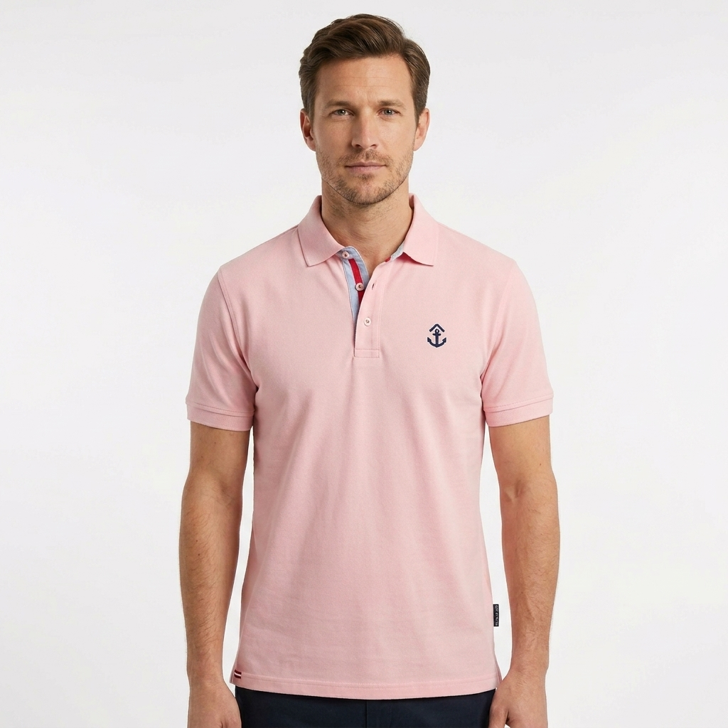 Polo manches courtes homme – modèle Ponant – Rue de la Marine