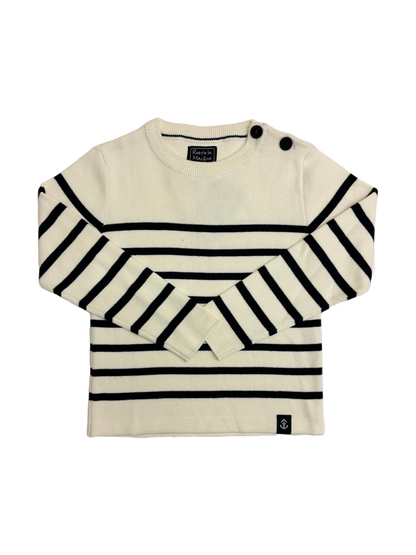 Pull marin coton enfant – modèle Équipier – Rue de la Marine
