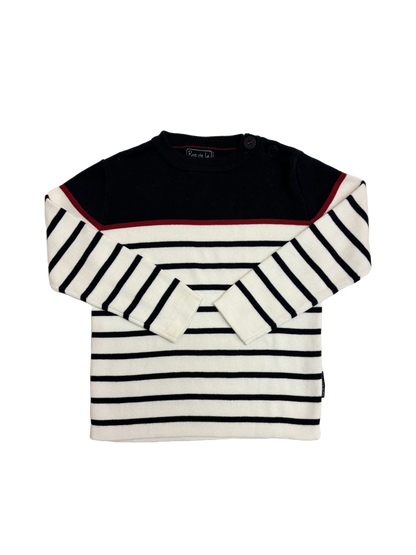 Pull marin coton enfant – modèle Équipier – Rue de la Marine