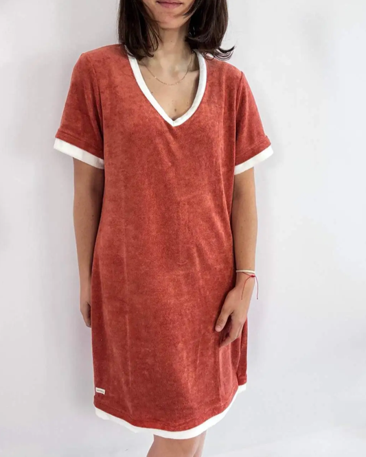 Robe éponge avec bande blanche – modèle RP51 – Sable et Mer