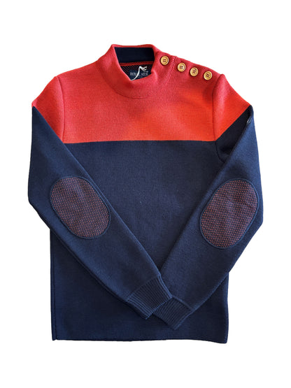 Pull marin bicolore laine vierge homme – Roland – Royal Mer