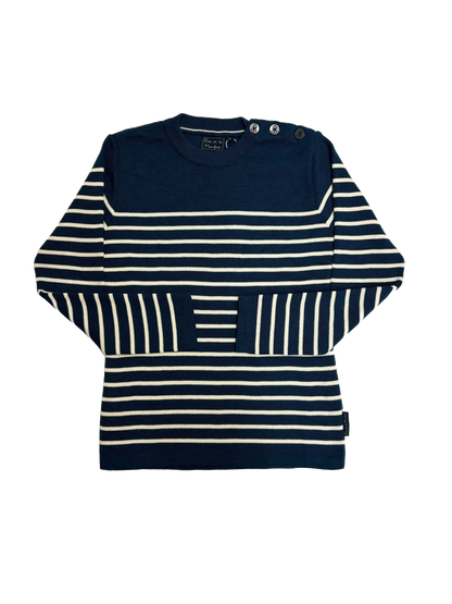 Pull marin laine de mérinos femme - Modèle Zephyr