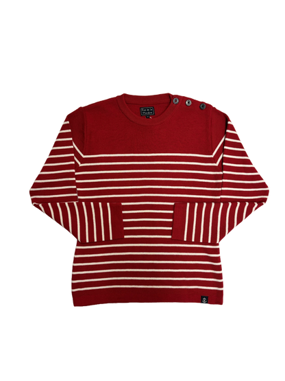 Pull marin laine de mérinos femme - Modèle Zephyr