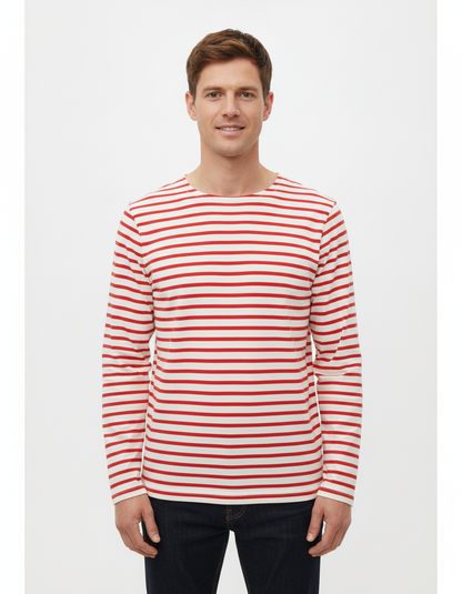 Marinière Avelmar Écru/Rouge