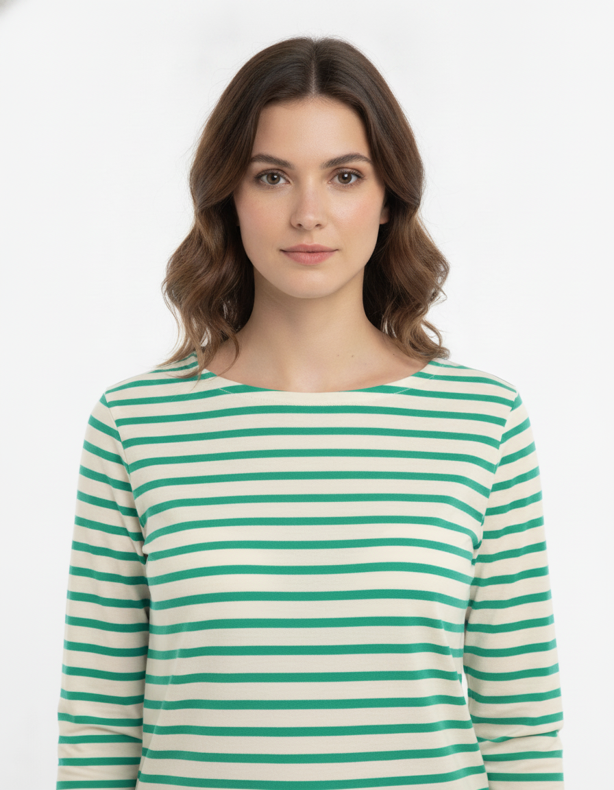 Marinière Avelmar Écru/Vert
