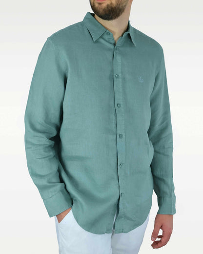 Chemise lin homme – modèle Uni – Harper & Flint