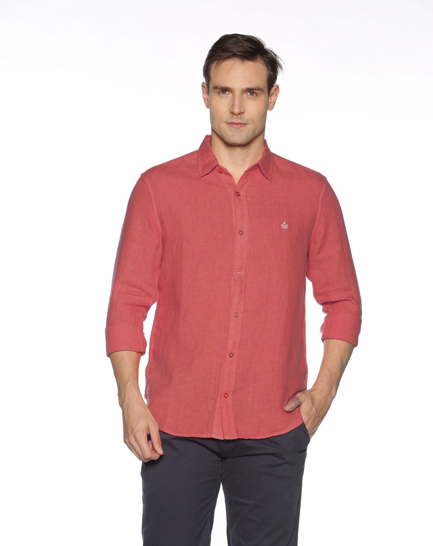 Chemise lin homme – modèle Uni – Harper & Flint