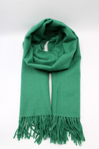 Écharpe douce à franges vert