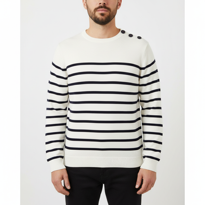 Pull marin coton homme - Modèle Navigateur