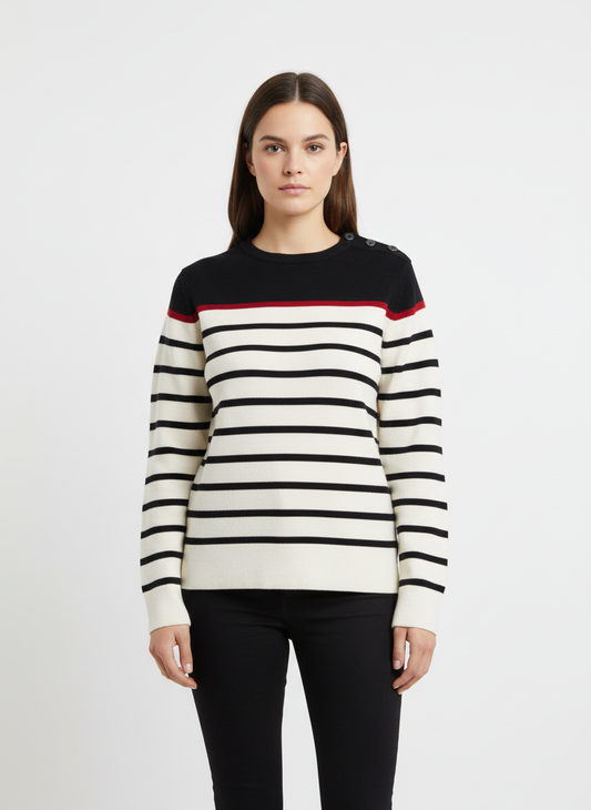 Pull Marin coton Femme - Modèle Equipière