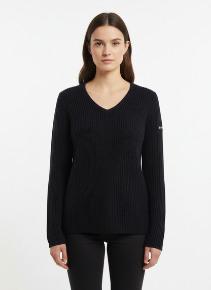 Pull Femme Col V – Pivoine