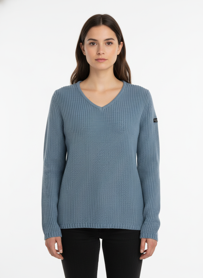 Pull Femme Col V – Pivoine