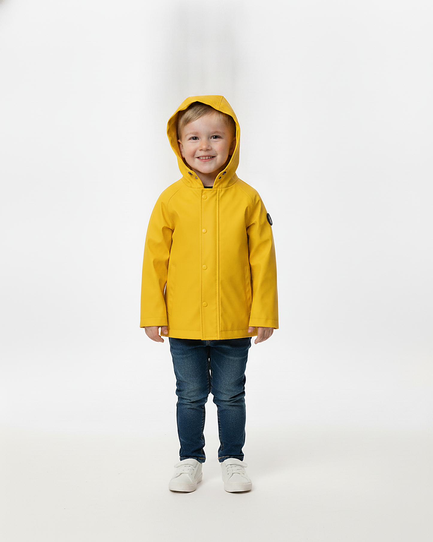 Ciré imperméable enfant Hauban jaune porté