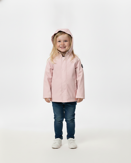 Ciré imperméable enfant Hauban rose porté fille