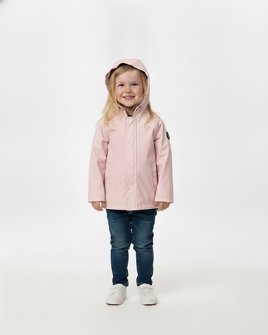 Ciré imperméable enfant Hauban rose porté fille