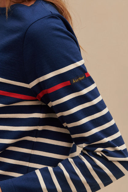 Marinière  Bleu marine à rayure rouge