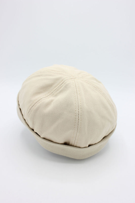 Bonnet Miki en coton beige, bonnet docker marin