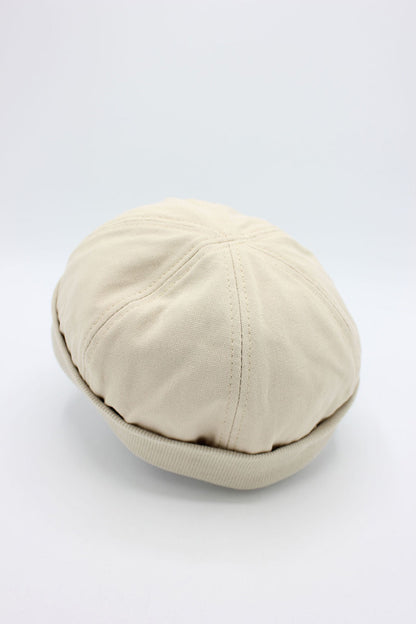 Bonnet Miki en coton beige, bonnet docker marin