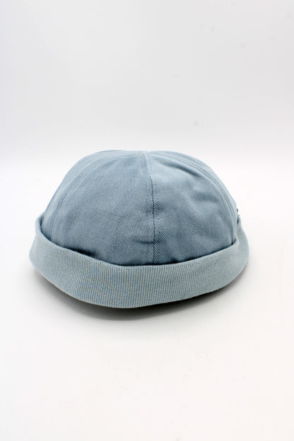 Bonnet Miki en coton bleu ciel, bonnet docker marin